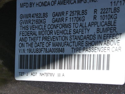 2018 Acura TLX 3.5L V6 SH-AWD w/Advance Package