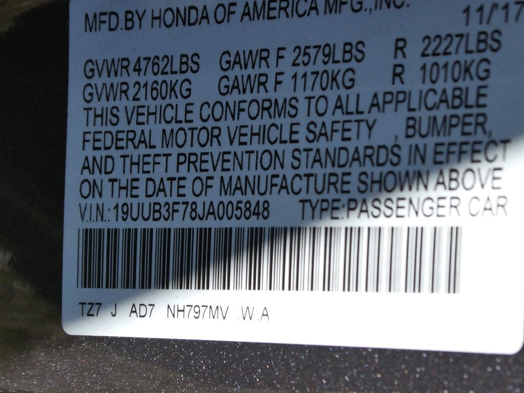 2018 Acura TLX 3.5L V6 SH-AWD w/Advance Package