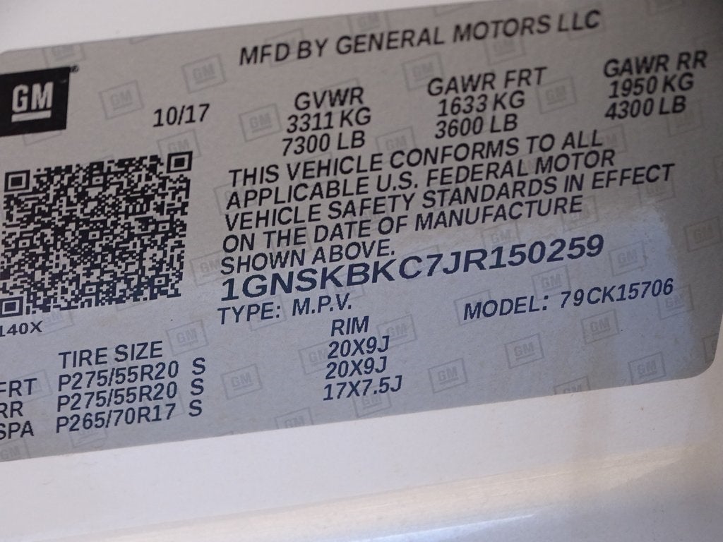 2018 Chevrolet Tahoe LT LT1